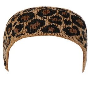 Leopard print knit headband